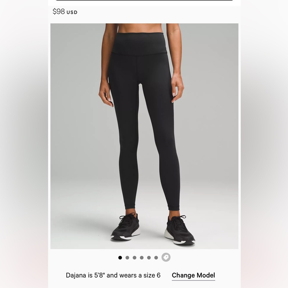 Lululemon Wunder Train Leggings - size 6